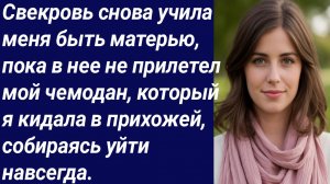 Истории для Вас/Свекровь снова учила меня быть матерью/Истории из жизни/Аудиорассказ