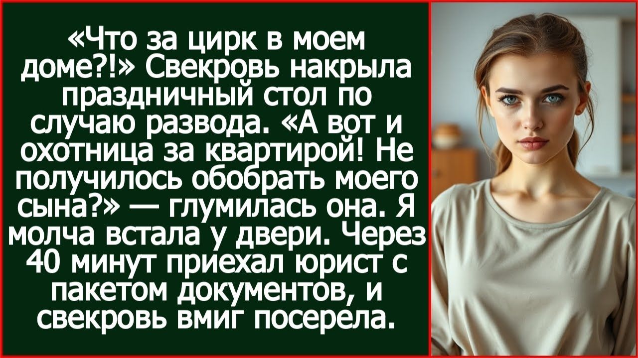 Свекровь накрыла стол в честь развода: «Ну что, не получилось обобрать сына?» | Реальная История