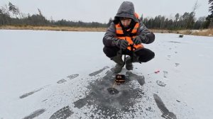 ЛОВЛЯ ОКУНЯ ЗИМОЙ НА БЕЗМОТЫЛКУ | Первый лед | Зимняя рыбалка