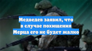 Медведев заявил, что в случае похищения Мерца его не будет жалко
