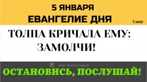 5 ЯНВАРЯ Слепой Вартимей. Почему толпа (и даже ученики) мешает нам встретить Христа (5 минут)