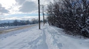 Как мы с озон за посылкой ходили ! 2 часа ее тащили по каше снега ! Юг России!