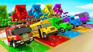 Мультяшки про машинки — Акуленок Бинго и Яйца, Горки Пожарные машины и мячи — Детские песенки