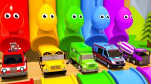 Мультяшки про машинки - Колёса на автобусе колёса в форме футбольного мяча детские стишки и песенки