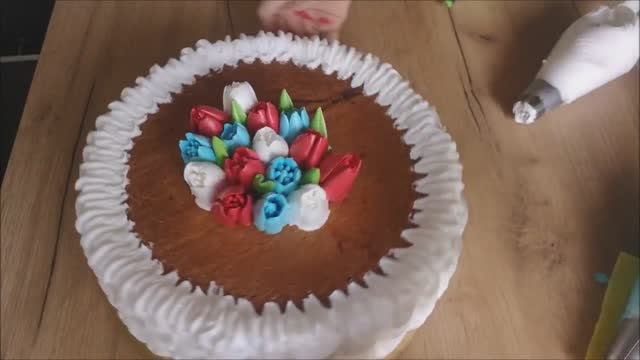 МК по торту КОРЗИНА С ТЮЛЬПАНАМИ смотреть онлайн