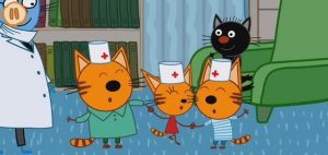 Три Кота Мультфильм Сажик проверяет слух