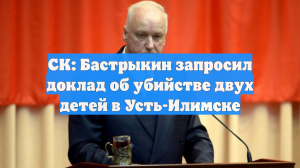 СК: Бастрыкин запросил доклад об убийстве двух детей в Усть-Илимске