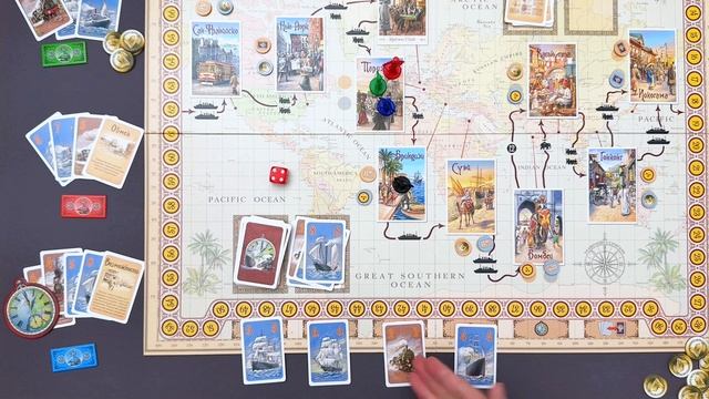 Как играть в семейную настольную игру "Вокруг света за 80 дней" от издательства ZVEZDA смотреть онлайн