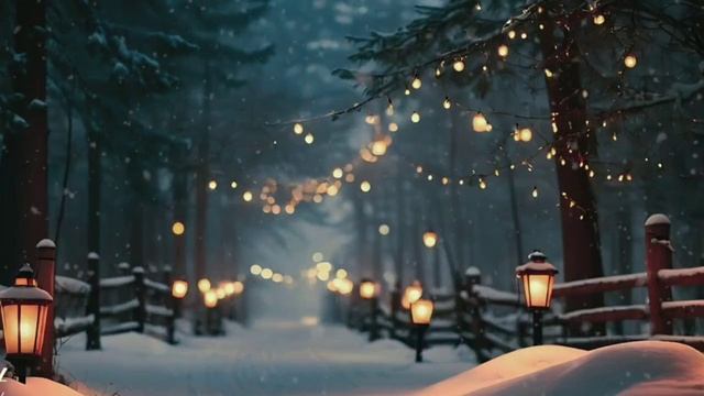 Зимняя атмосферная музыка для настроения фоновая картинка парк зима снег вечер зима 2026 смотреть онлайн