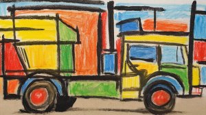 Грузовик на детской площадке.  Мультфильмы для детей