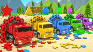 Мультяшки про машинки — Пожарная машина на огромных колёсах — Детские стишки и песенки