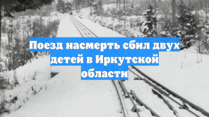 Поезд насмерть сбил двух детей в Иркутской области