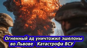 Огненный ад уничтожил эшелоны во Львове.  Катастрофа ВСУ