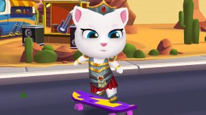 Детские мультфильмы Бегалки - Валькирия Анджела на электроскейте Talking Tom Gold Run