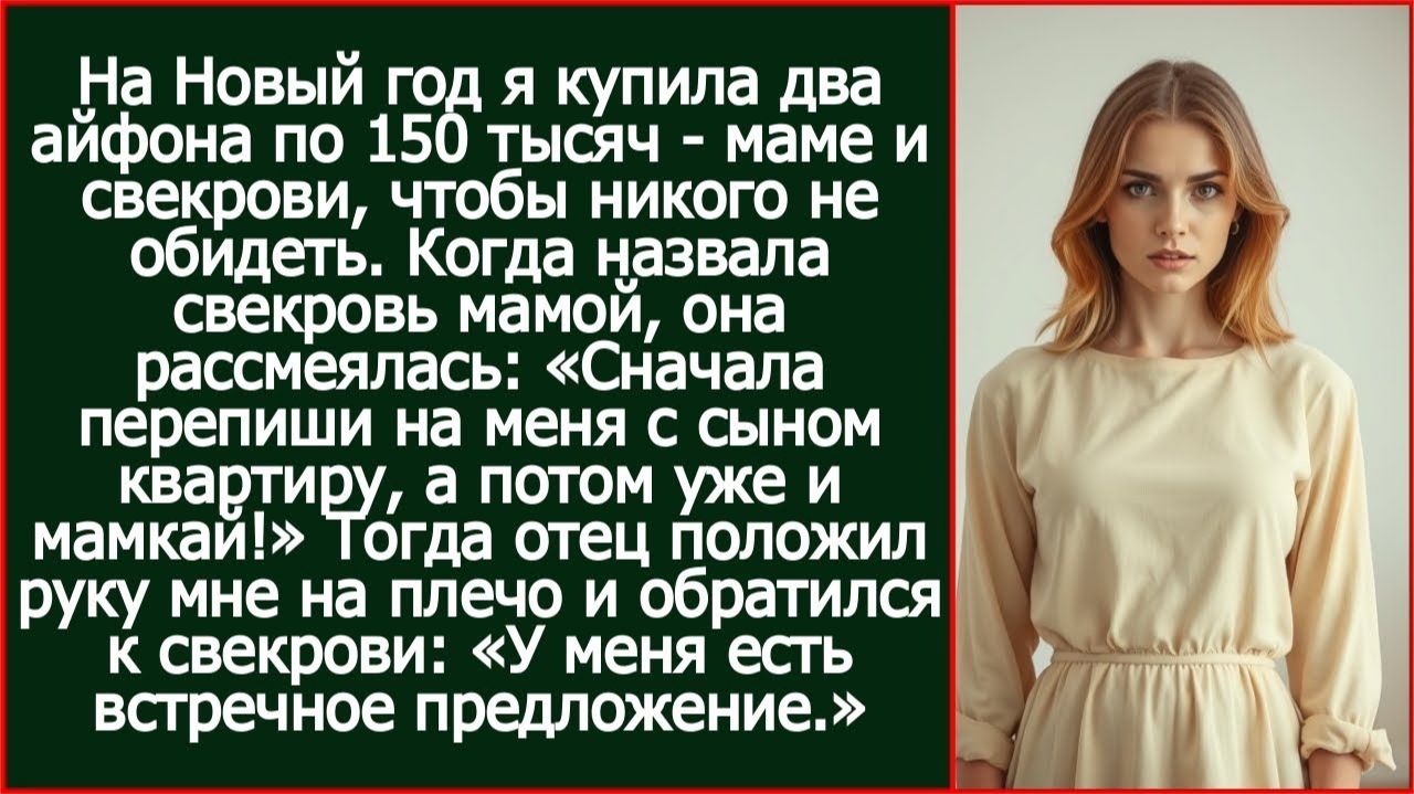 Сначала перепиши на меня с сыном квартиру, а потом уже и мамой называй! | Реальная История