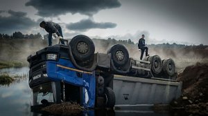 SCANIA перевернулась в карьере. Грузовой эвакуатор