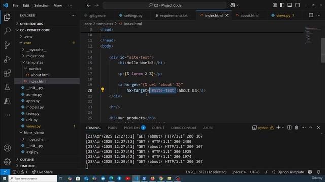 7 - hx-target attribute
