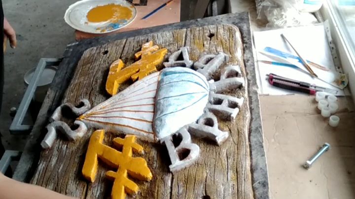 изготовление номера дома из арт бетона.мастер класс  от зрителей. смотреть онлайн