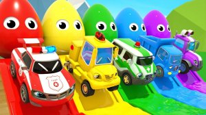 Мультяшки про машинки — Finger Family + Wheels on the Bus — детские стишки и песенки