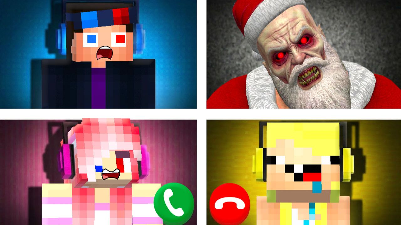 📞🎅НЕ ЗВОНИ ДЕДУ МОРОЗУ НА НОВЫЙ ГОД В МАЙНКРАФТ! ШЕДИ ЛЕСКА И НУБИК MINECRAFT смотреть онлайн