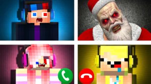 📞🎅НЕ ЗВОНИ ДЕДУ МОРОЗУ НА НОВЫЙ ГОД В МАЙНКРАФТ! ШЕДИ ЛЕСКА И НУБИК MINECRAFT