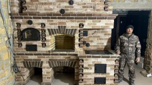 Мангал, мини русская печь, варочно отоптительная печь наш 177 объект