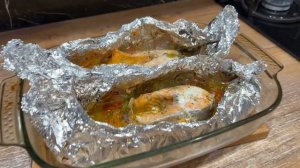 Форель с овощами. Лёша готовит.