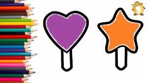 Мультик - раскраска для детей МОРОЖЕНОЕ Учимся как рисовать ЭСКИМО вместе с детьми // ОБУЧАШКА ТВ