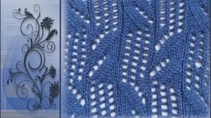 Ажурный узорчик спицами