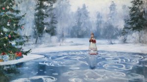 Зимний пруд перед Рождеством