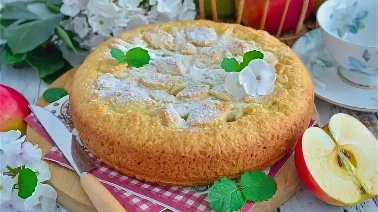 ЯБЛОЧНЫЙ ПИРОГ В МОЛОЧНОЙ ЗАЛИВКЕ смотреть онлайн