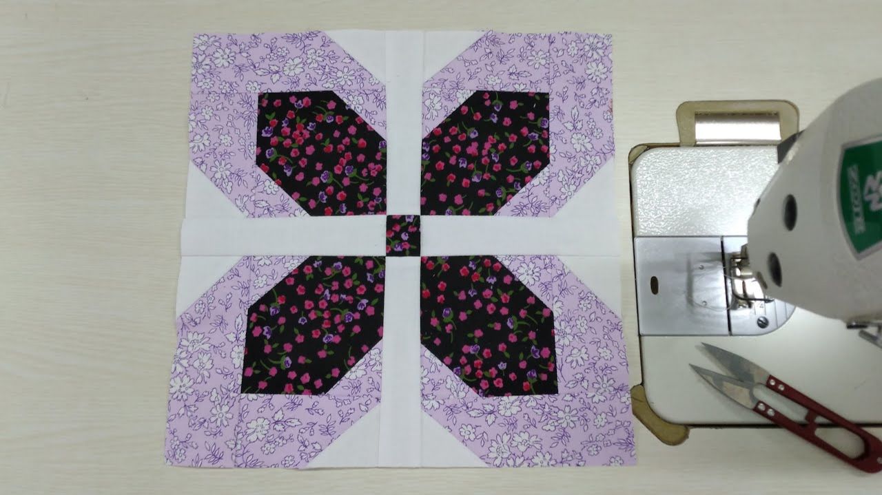 Блок «Бабочка в цветах»! Как создать весеннее настроение в пэчворке с помощью одного красивого узора смотреть онлайн