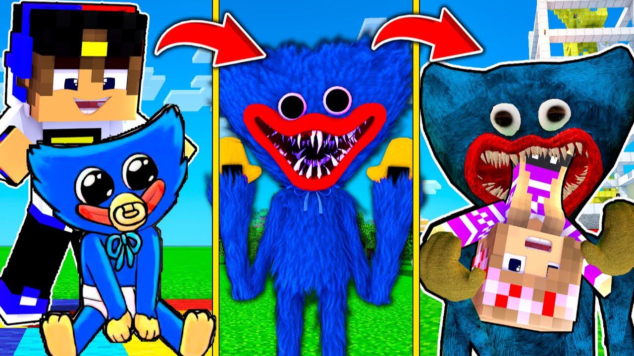 ЭВОЛЮЦИЯ ХАГГИ ВАГГИ Poppy Playtime в МАЙНКРАФТ ДЕВУШКА НУБ И ПРО ВИДЕО ТРОЛЛИНГ MINECRAFT Евгенбро смотреть онлайн