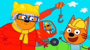 ТРИ КОТА - МАШИНКИ ДЛЯ МАЛЫШЕЙ - ТРИ КОТА СТРОЯТ ДОМИК ДЛЯ БАБУШКИ - ТРИ КОТА