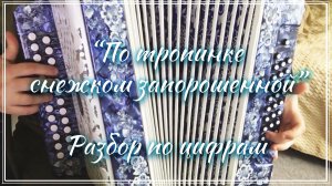 "По тропинке снежком запорошенной" / Разбор на гармони по цифрам для начинающих