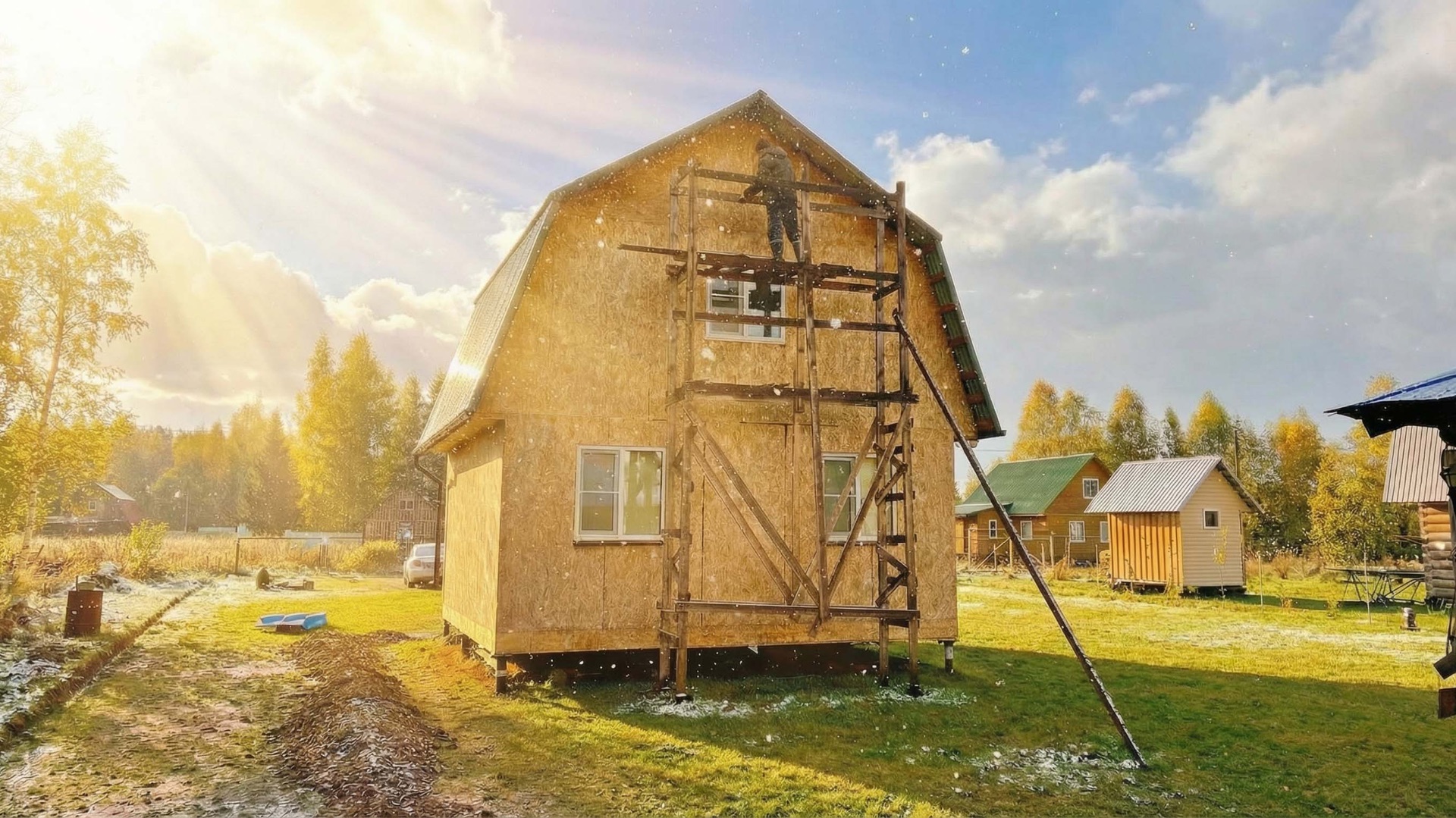 Наша дачная жизнь- Будем ставить газовую плиту, меняю масло в машине и кручу антенну на крыше дома! смотреть онлайн