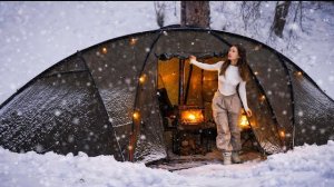 Зимний кемпинг с новой палаткой. Бушкрафт