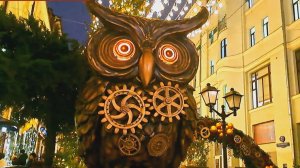 Необычное оформление новогодней локации на Кузнецком мосту в стиле стимпанк. Путешествие в Рождество