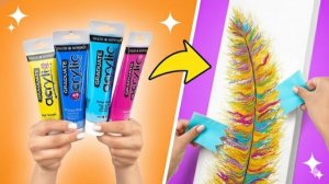 🖼 🎨 Эксперименты с красками и необычные техники рисования! ✨ →