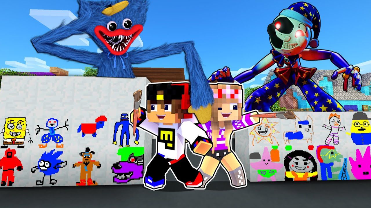 Я РИСУЮ ПОПУЛЯРНЫХ ПЕРСОНАЖЕЙ И ПРИЗЫВАЮ ИХ в МАЙНКРАФТ НУБ И ПРО ВИДЕО ТРОЛЛИНГ MINECRAFT Евгенбро смотреть онлайн