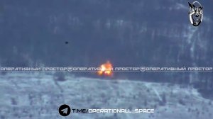 Дроноводы 6 Армии ВС РФ разобрали Т-72 ВСУ в районе н.п. Нечволодовка. Сдетонировал боекомплект