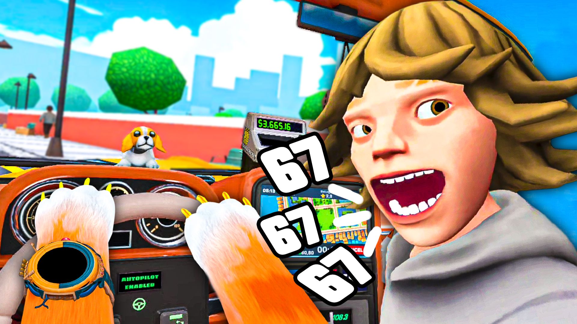 КОТ ВЫКИНУЛ ИЗ ТАКСИ СИКС СЕВЕН 67 И ПОЖАЛЕЛ ОБ ЭТОМ... 🐈 в TAXI DRIVER VR смотреть онлайн