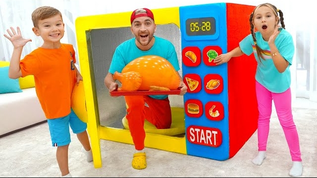 Дети учатся работать в команде с волшебными гигантскими игрушками. смотреть онлайн