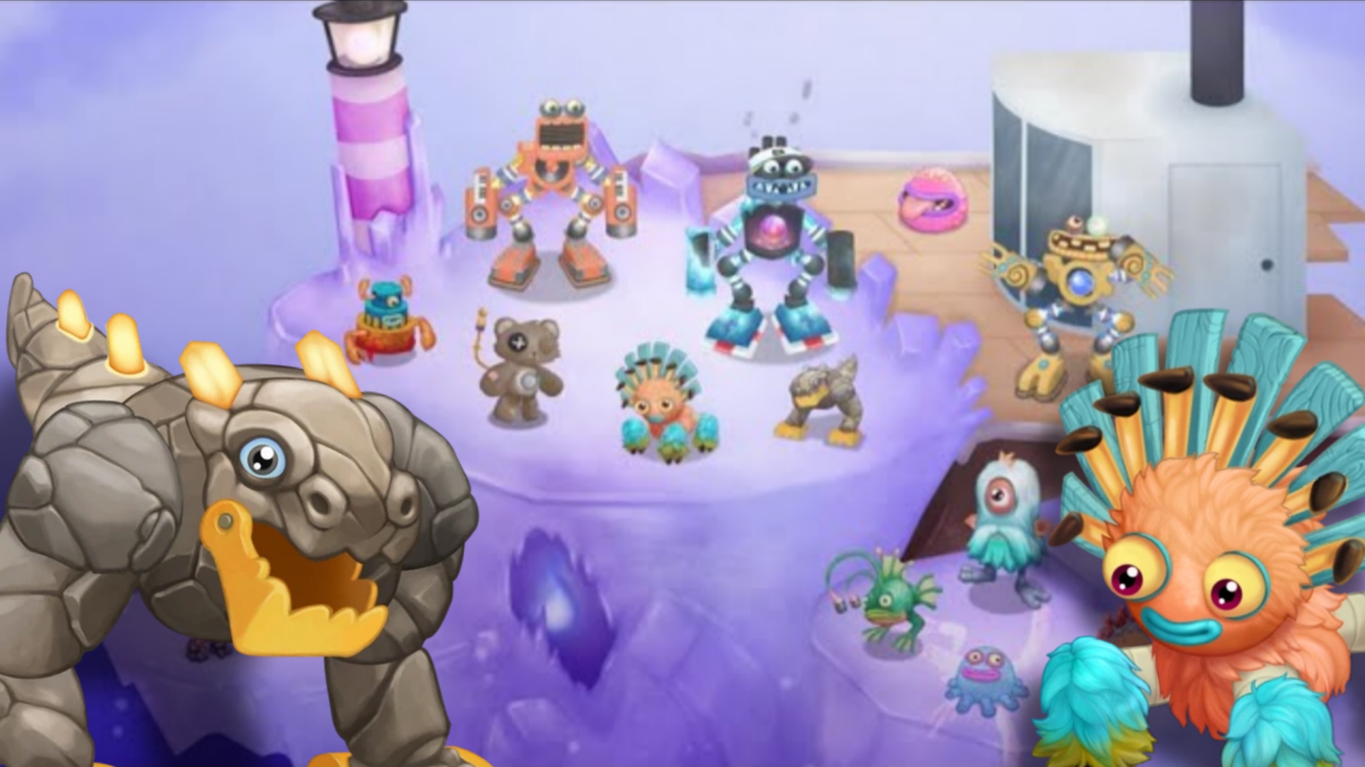 Новый Огненный Ледник - Все Монстры, Песни и Анимации (Мои Поющие Монстры, Msm, Мсм) смотреть онлайн