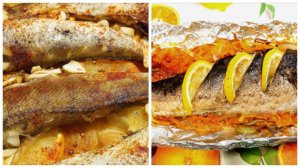 РЫБА, запеченная в духовке (ТЕРПУГ и НАВАГА) два рецепта! Пошаговые рецепты!