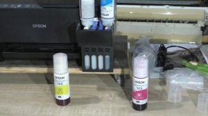 Струйный принтер с эко танками, заправка и первый пуск #喷墨打印机 #inkjet printer