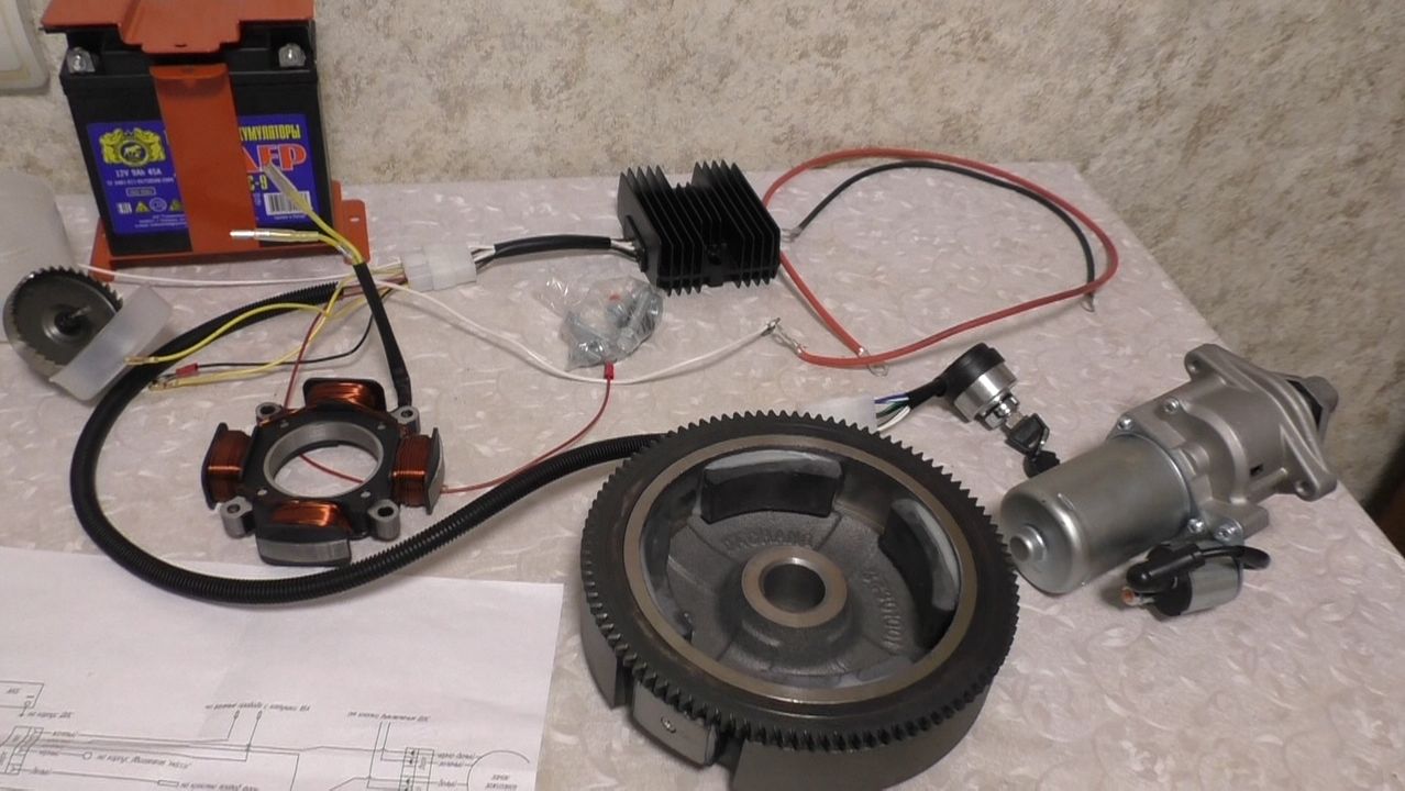 Электростартер на мототрак Агромаш МТ-110