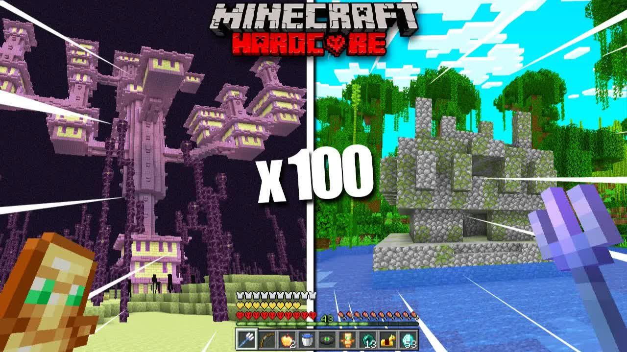 Я Обследовал 100 ДАНЖЕЙ И Нашел ЭТО... (Майнкрафт ХАРДКОР!) смотреть онлайн