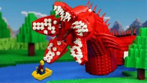 Стал голодным червём в Roblox. Построй лодку для гигантского существа Lego в поисках сокровищ