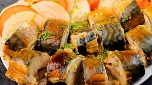 Правильное сочетание вкуса и пользы!СКУМБРИЯ на ужин в духовке, а аромат как у запеченной на костре!